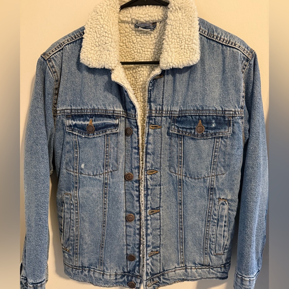 ZARA Sherpa Lined Denim Jacket | Boys Size 11-12